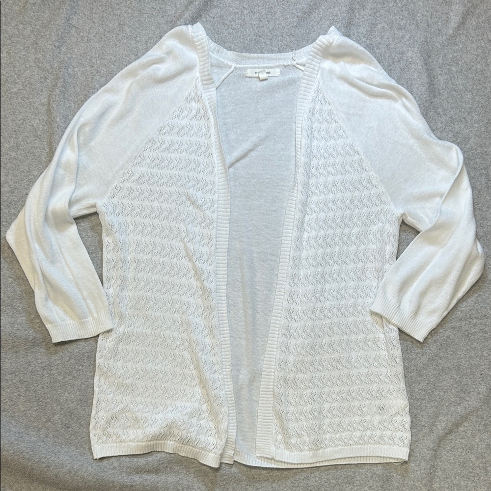 Maurices White Open-Front Cardigan